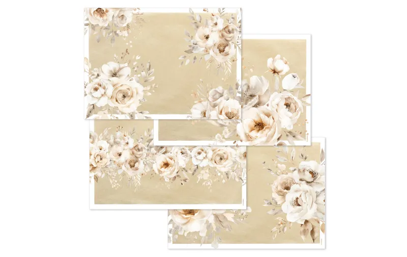 Trendform Tischset White Poem 29.7 cm x 42 cm, 4 Sujets à 12 Blatt