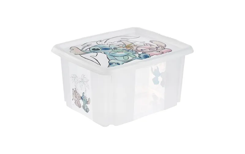 keeeper Karolina Cassa da Stiva in Plastica 24 l Transparente con Disegno