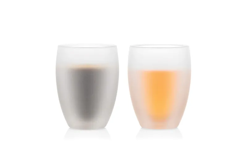 Bodum Trinkglas Pavina 2er Set white, milchig, 0.35 l
