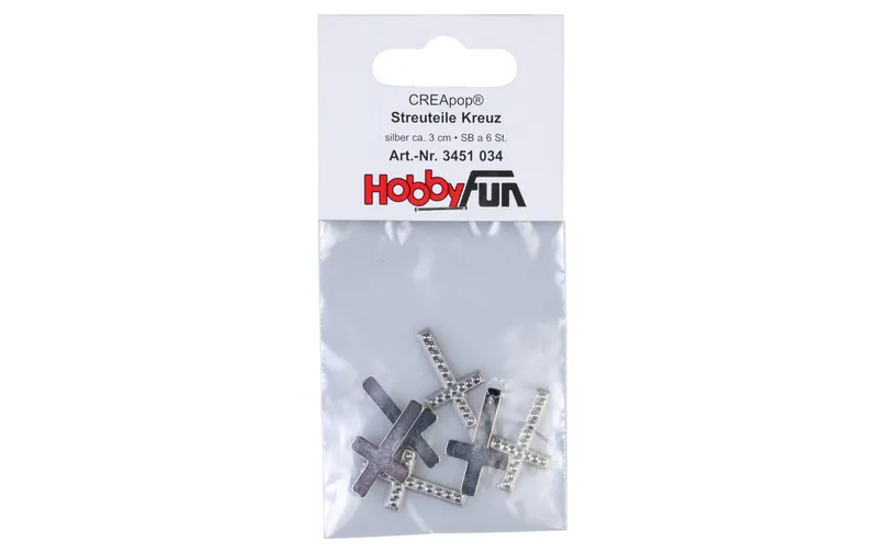 HobbyFun Streudeko Kreuz 6 pieces