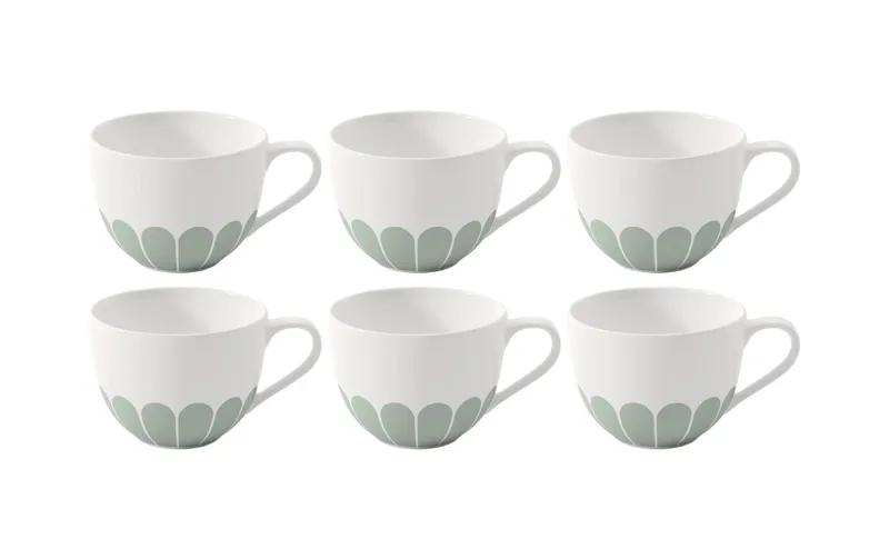 Villeroy & Boch coffee cup Fleur 160 ml, 6 pieces, green