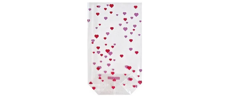 brun + Company Geschenktüte Herzen multicolore, 11.5 x 19 cm