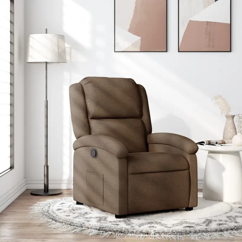 Relaxsessel marrone tessuto