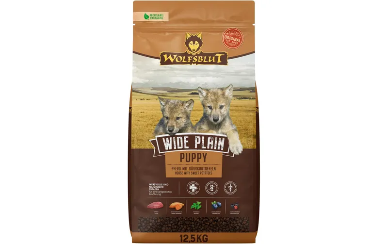 Wolfsblut Trockenfutter Dog Wide Plain Puppy, 12.5 kg