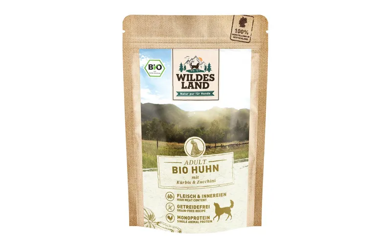 Wildes Land Nassfutter Huhn mit Kürbis & Zucchini 10 x 125 g
