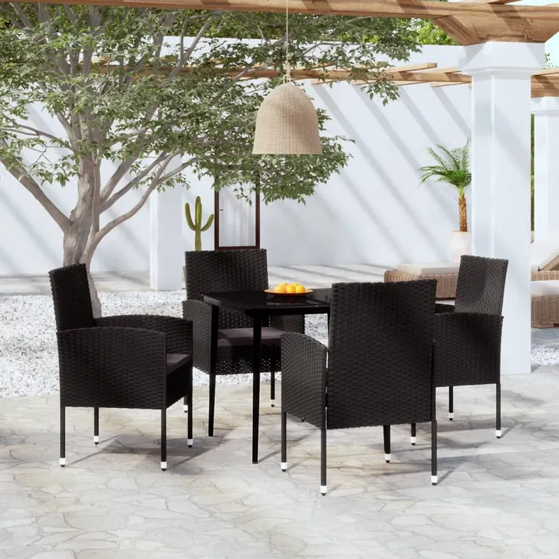 5-tlg. Garten-Essgruppe nero