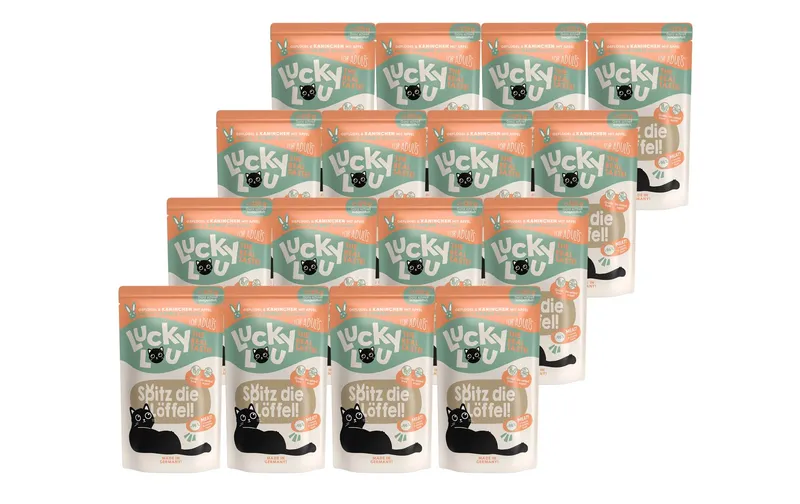 Lucky Lou Nassfutter Lifestage Adult Geflügel & Kaninchen, 16 x 125 g