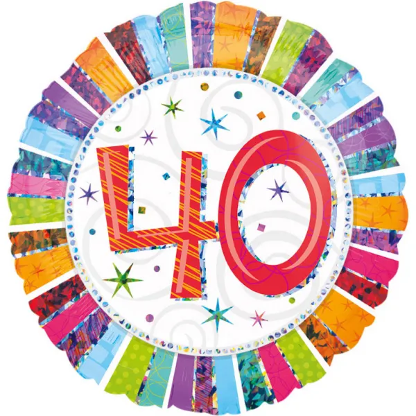 Silberfolienballon Geburtstag 40