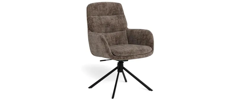 AC Design Stuhl Edgar marrone/nero, 2 pezzi