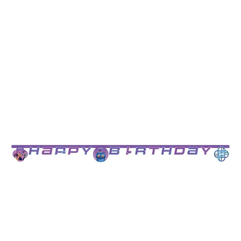 We fiesta Party Girlande Happy Birthday K-Pop Demon 2 m, multicolore