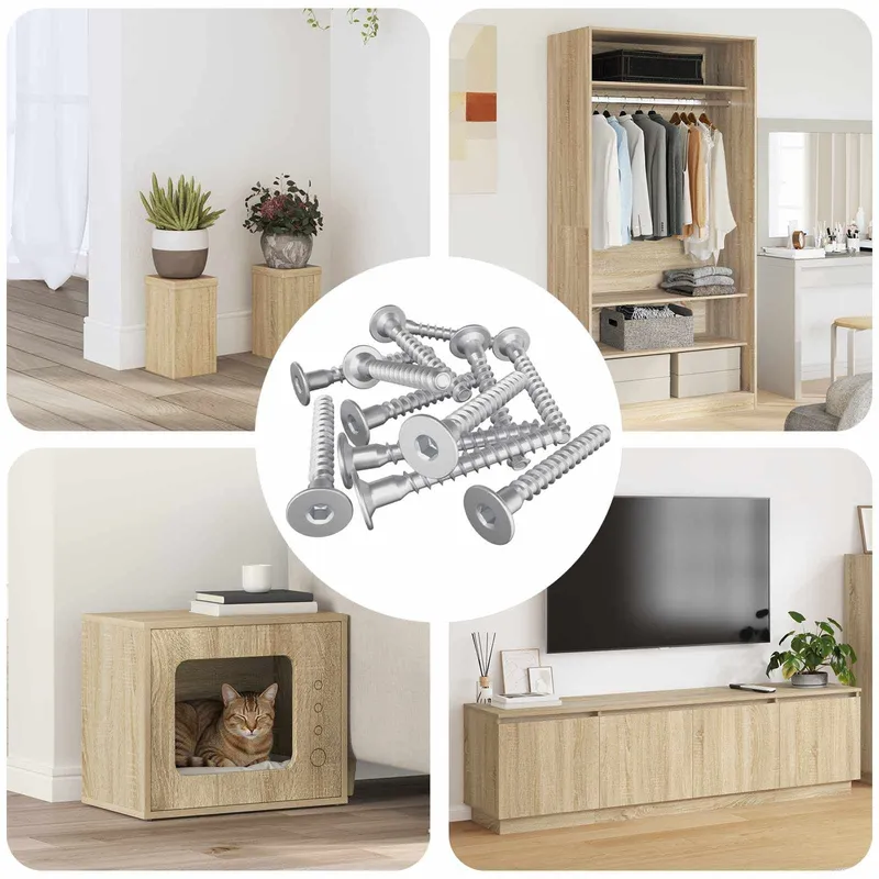 Confirmat-Schrauben 5000 Stk. Silber Metall