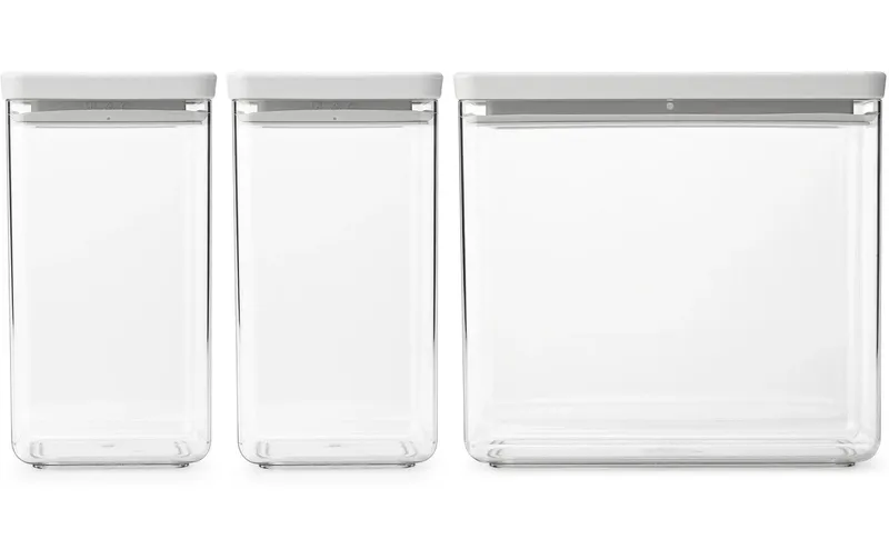 Brabantia Vorratsdose Tasty+ 6.7 l, Transparent/Hellgrau