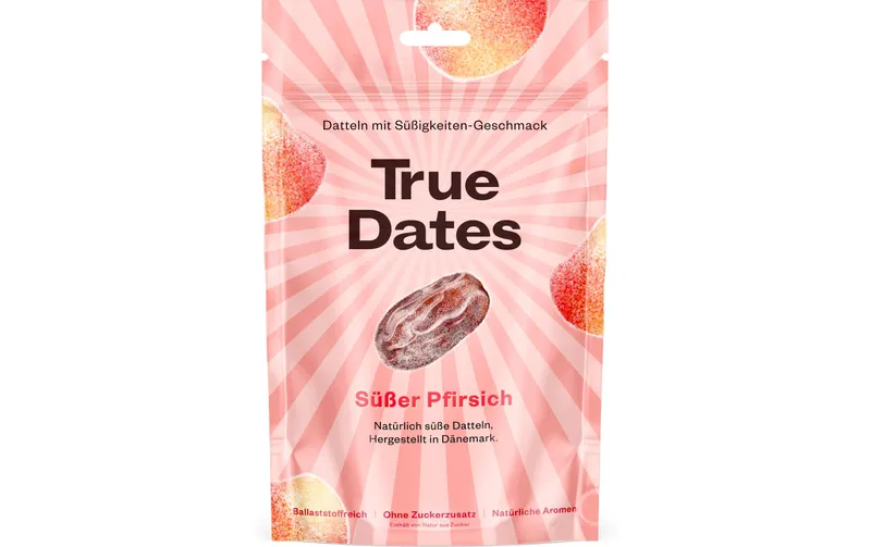 True Gum True Dates Süsse Pfirsich 100 g