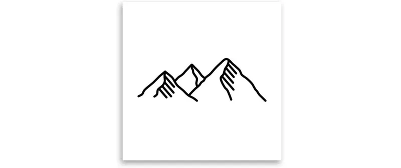 minink Tattoo Berge avec Schnee Grösse: S (4.0 cm x 1.3 cm)