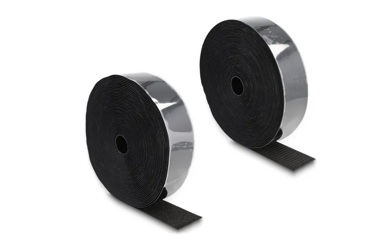 Delock Klettband 15m x 50mm Strapazierfähig noir