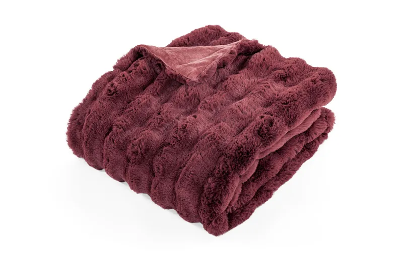 Tiseco Decke Bubble Rabbit Stripe 130 x 180 cm, Bordeaux