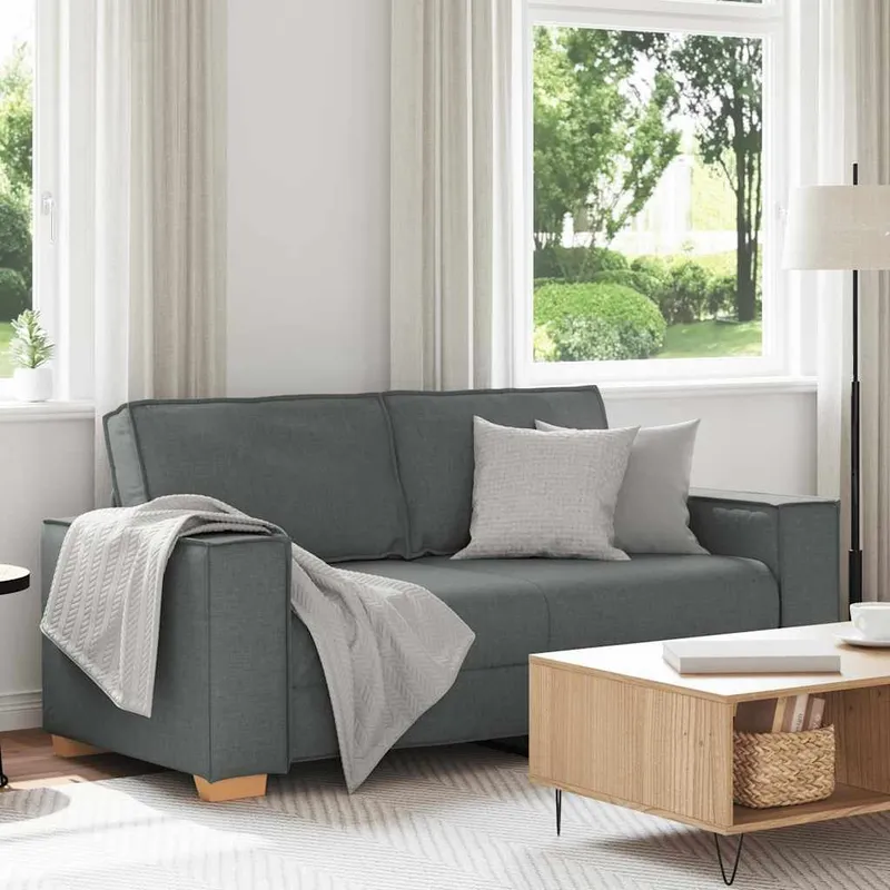 2-Sitzer Sofa Dunkelgrau 180x78x84 cm tessuto