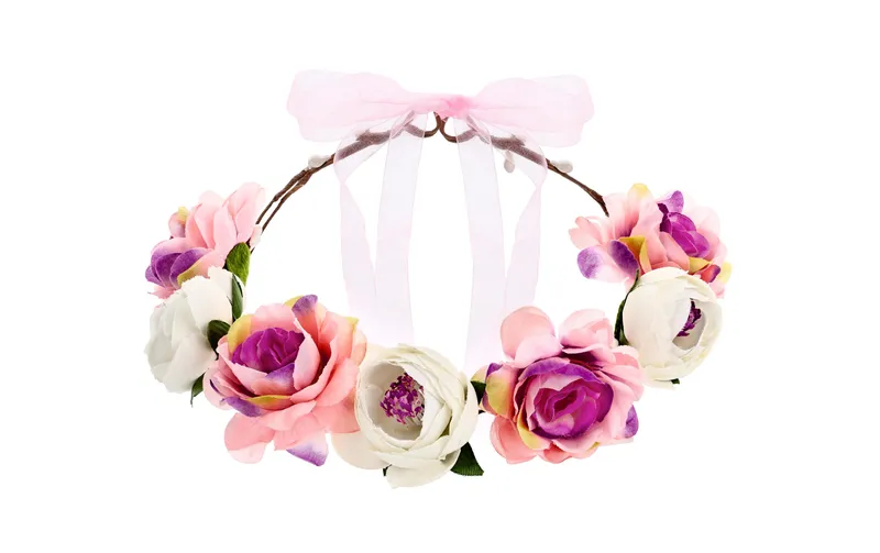 Partydeco Hochzeitsaccessoire Blumenkranz 17 cm, multicolore