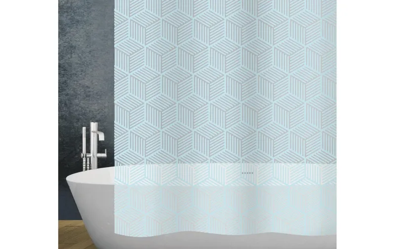 diaqua® Duschvorhang Cubic 180 x 200 cm, Hellblau