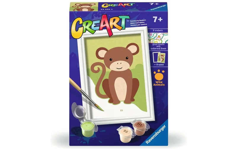 Ravensburger Malen nach Zahlen Wild Monkey 8.5 x 12 cm