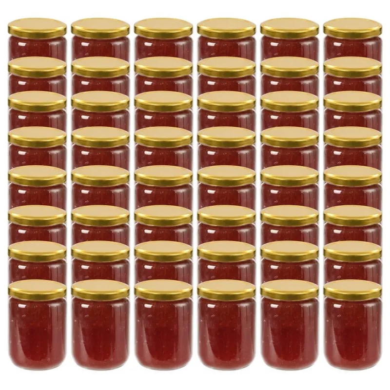 Marmeladengläser mit Goldenem Deckel 48 Stk. 230 ml