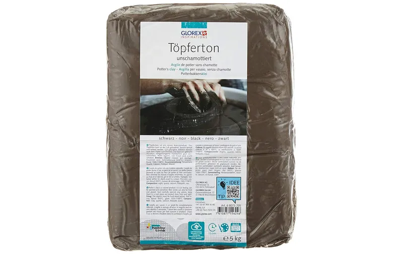 Glorex Töpferton 5 kg noir