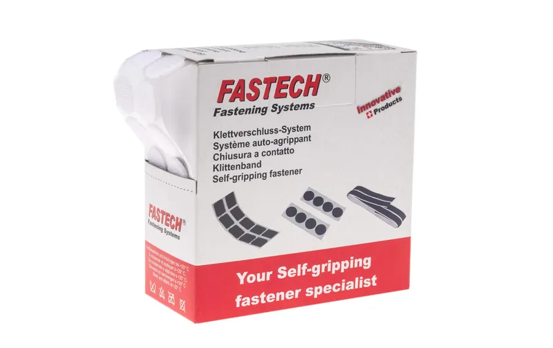 FASTECH Klettpunkte Box 20 mm x 5 m selbstklebend, blanc
