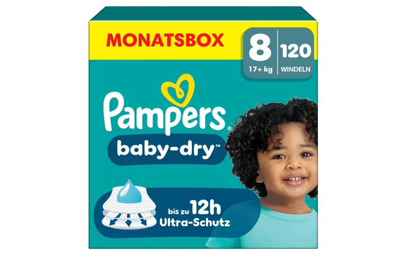 Pampers Windeln Baby Dry Extra Large Grösse 8