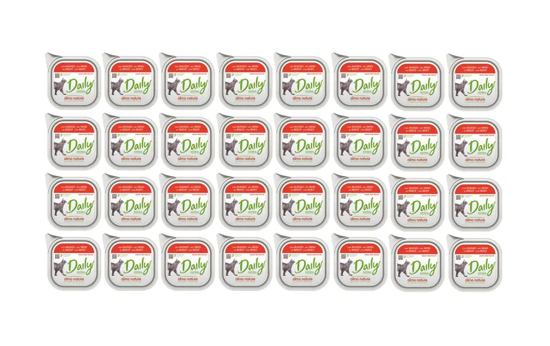 Almo Nature Nassfutter Daily mit Rind 32 x 100g