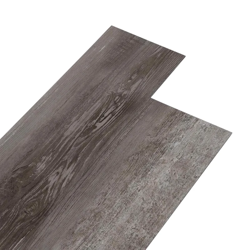 Planches de Sol Autocollantes Bois Rayé 4,46 m² 32 pièces PVC