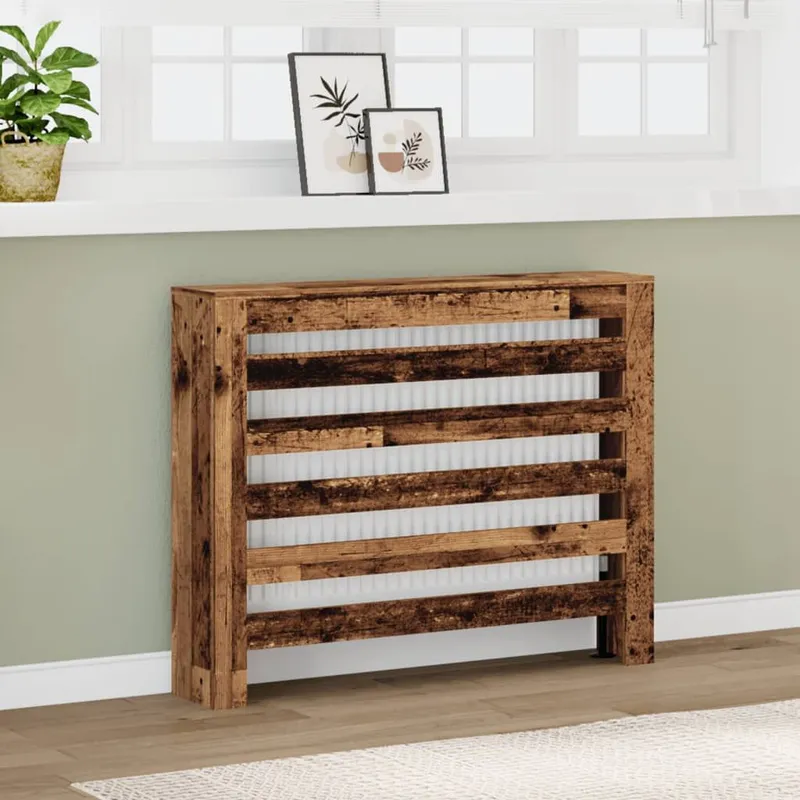 Heizkörperverkleidung Altholz-Optik 104x20x82 cm engineered wood
