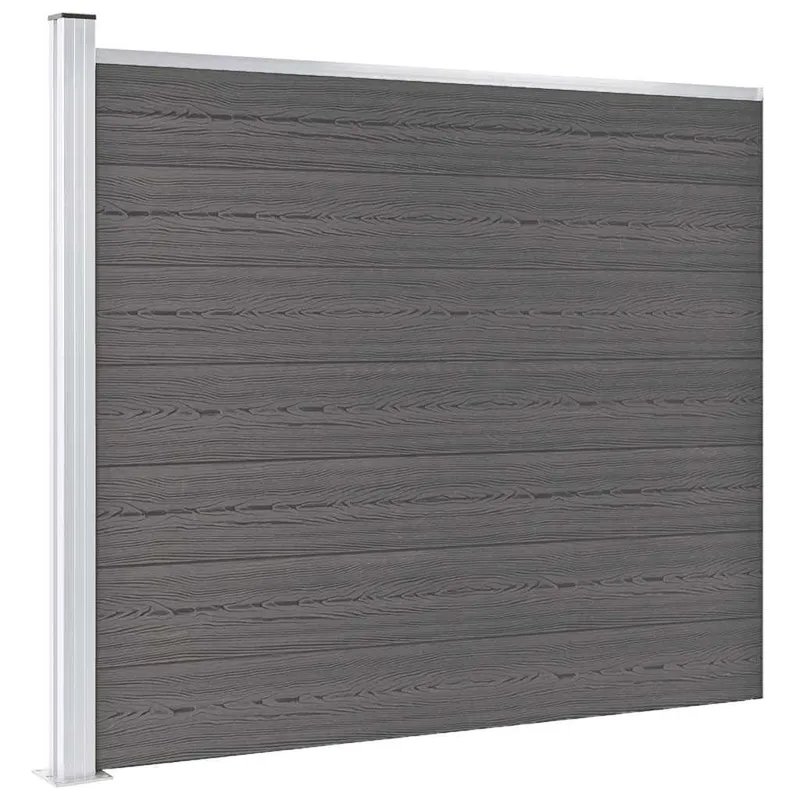 Zaunelement WPC 175x146 cm Grau