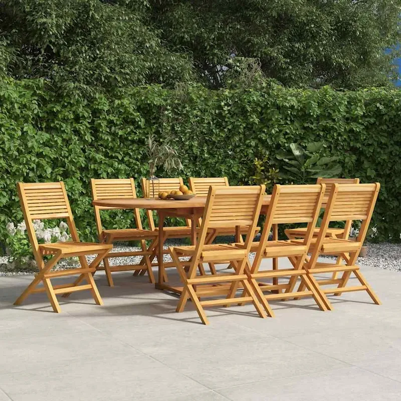 Klappstühle, 8 pieces, 47 x 62 x 90 cm, Massivholz Teak