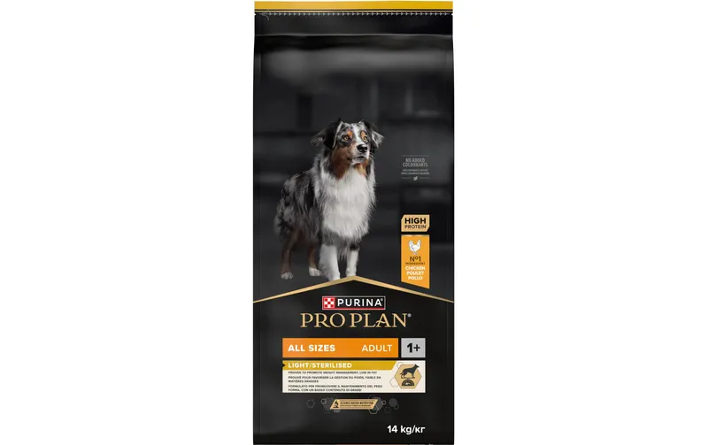 Purina Pro Plan Trockenfutter All Size Adult Light/Sterilised Huhn, 14 kg