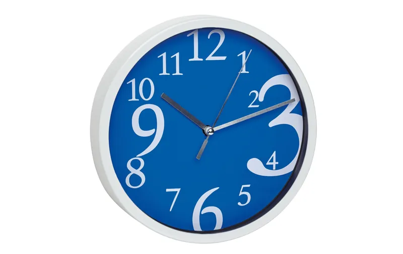 TFA Dostmann Wanduhr Analog Ø 20 cm, blue/white