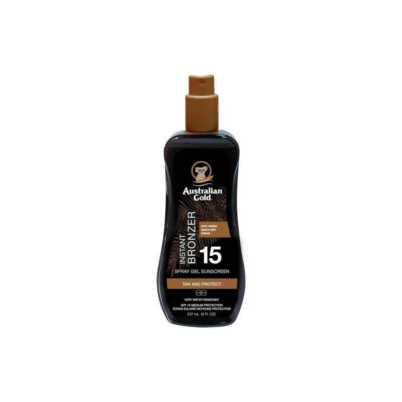 Australian Gold Sonnenspray Gel mit Bronzer SPF 15 237 ml