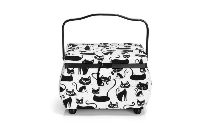 Prym Aufbewahrungskiste Cats black/white, M