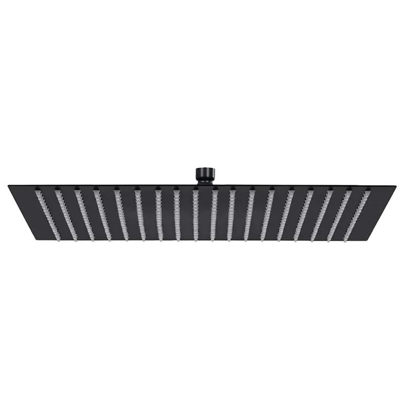Regenbrause Edelstahl 50x50 cm Quadrat Schwarz