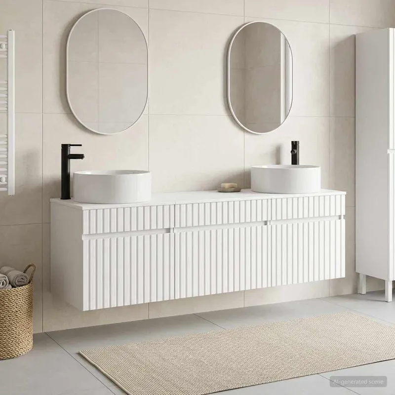 Badezimmerschrank-Set 3 stk. white 49 x 44,5 x 65,5 cm
