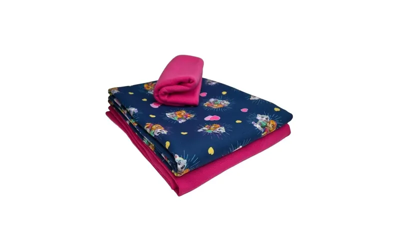 Stoffe Stoff Paw Patrol Herzen blau 3-teilig, 2 x 1 m