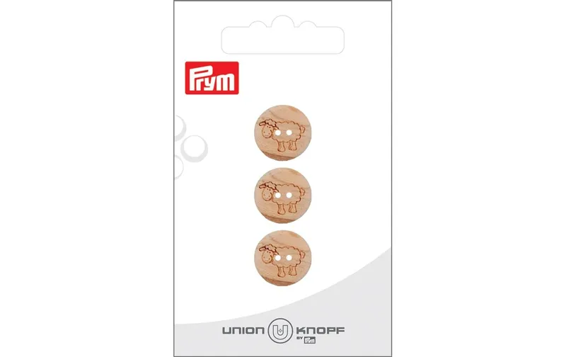 Prym Union Knopf Knöpfe Schaf 15 mm, 3 pezzi, multicolore
