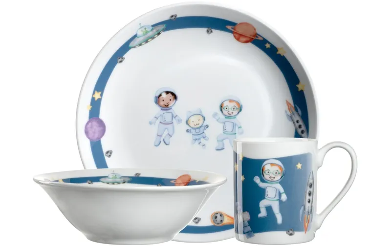 LEONARDO Kindergeschirrset Avventura 3-teilig, Weltall