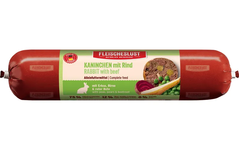 Fleischeslust Nassfutter Classic Kaninchen, 400 g