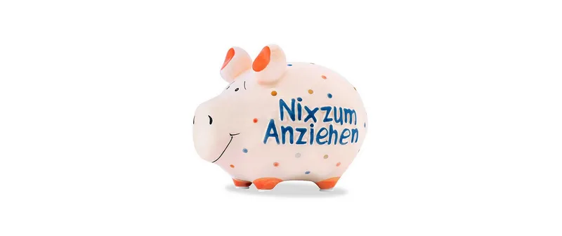 G. Wurm Spardose Nix au Anziehen 12.5 x 9 x 9 cm
