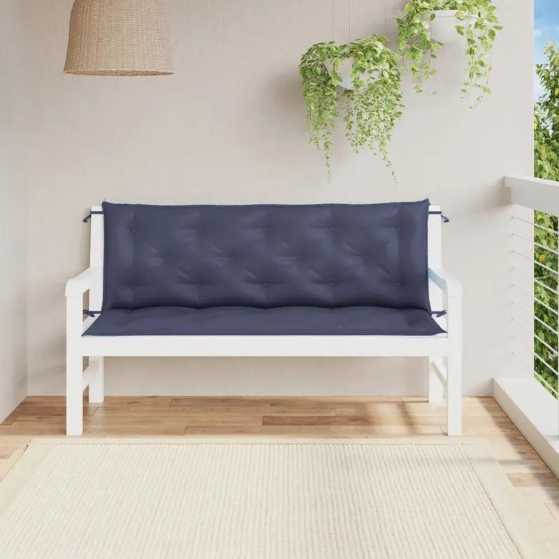 Gartenbank-Auflagen 2 Stk. Marineblau 150x50x7 cm Oxford-Gewebe