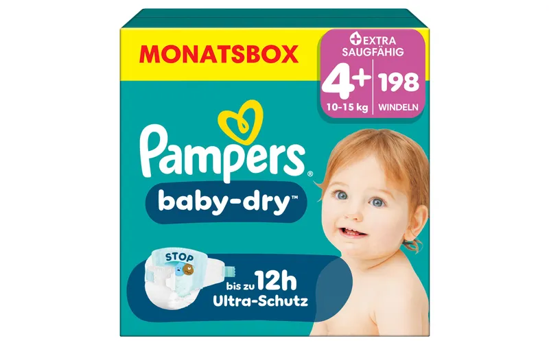 Pampers Windeln Baby Dry Maxi Plus Grösse 4+
