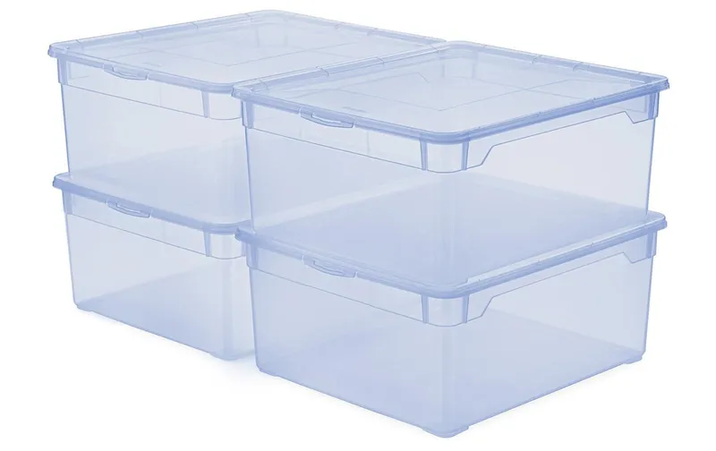 rossoho Aufbewahrungsbox Clearbox 18 l, 4 pezzi