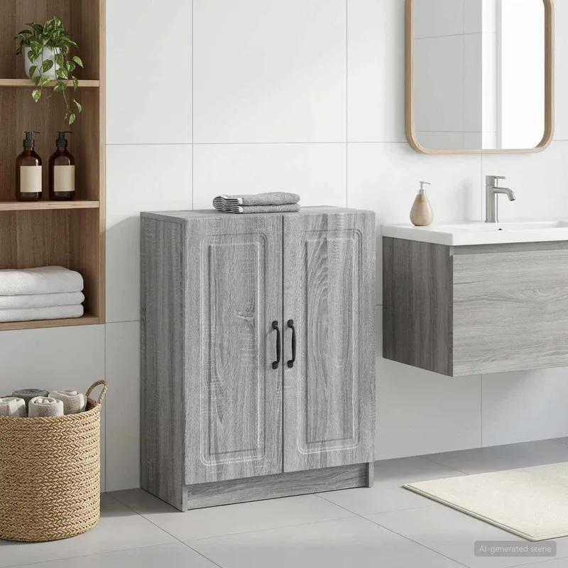 Badezimmer Aufbewahrungsschrank UTRECHT Sonoma-grigio