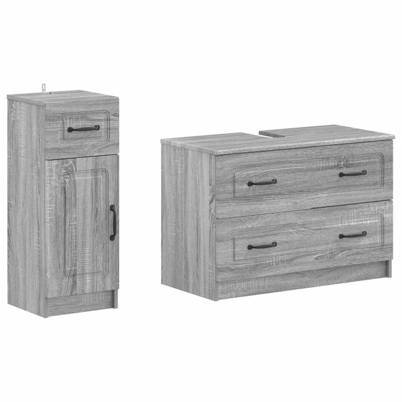 2-teiliges Badezimmer Schrank Set UTRECHT Sonoma-grigio