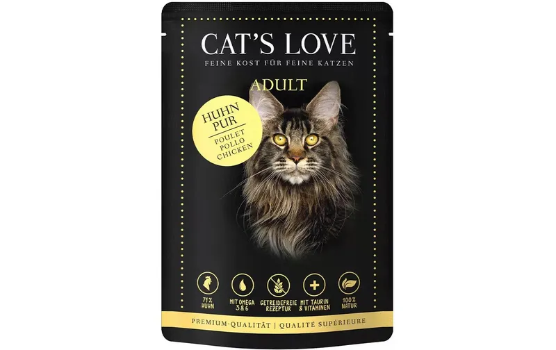 Cat's Love Nassfutter Adult Huhn, 85 g